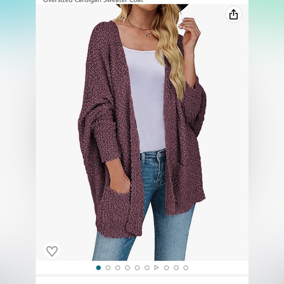 Zesica Mauve Popcorn Cardigan - Picture 3 of 6